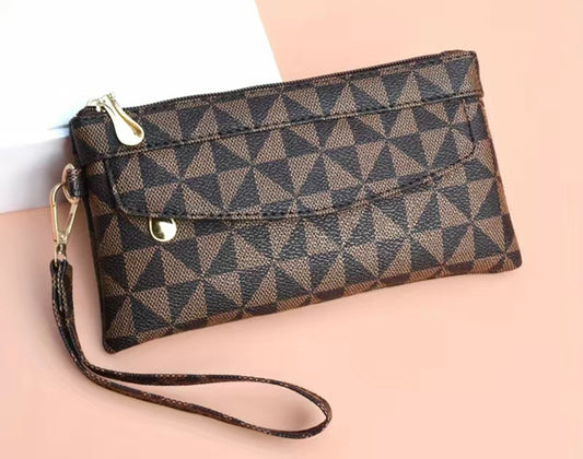 Pochette damier choco