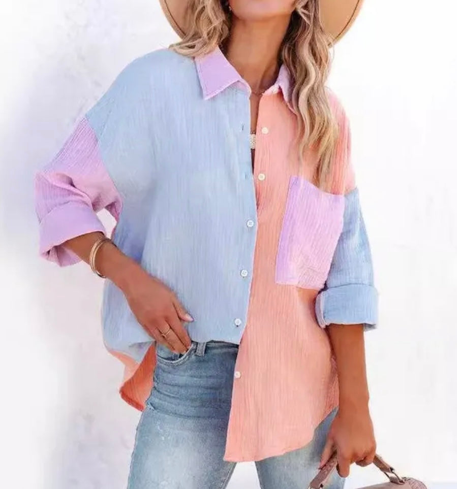 Chemise pastel gaze de coton