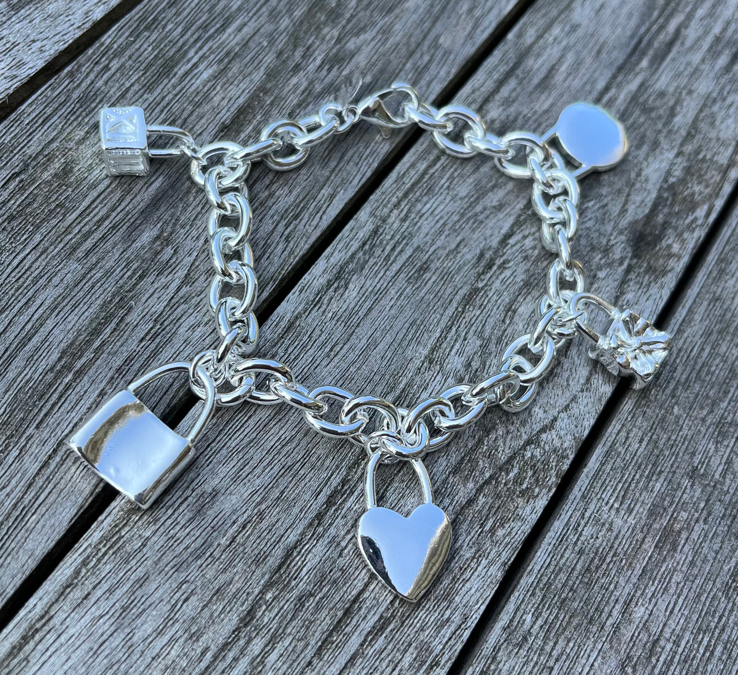 Bracelet multi breloques argent