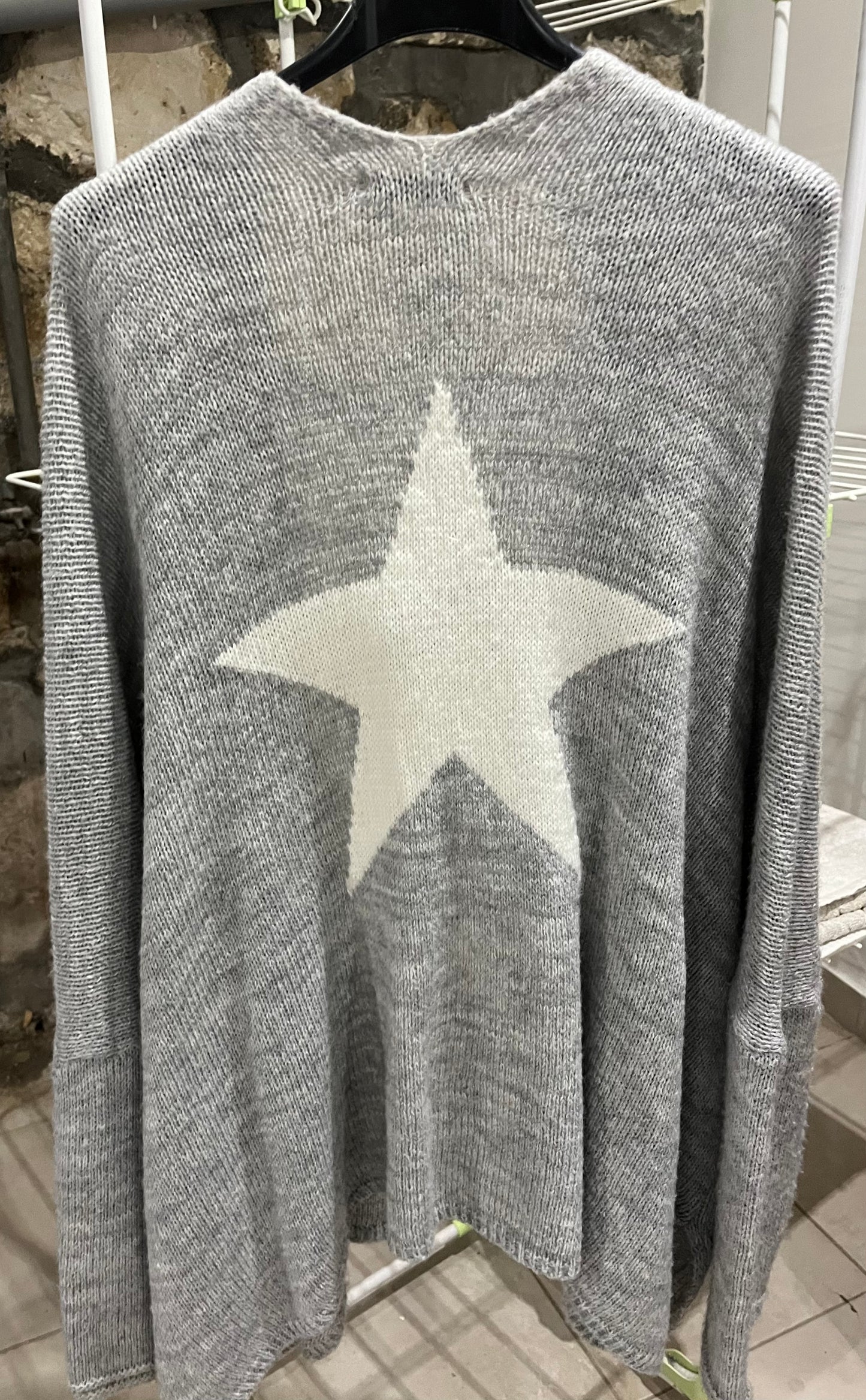 Gilet gris étoile tout doux