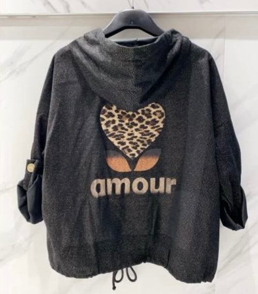 Sweat gilet capuche Léo Amour